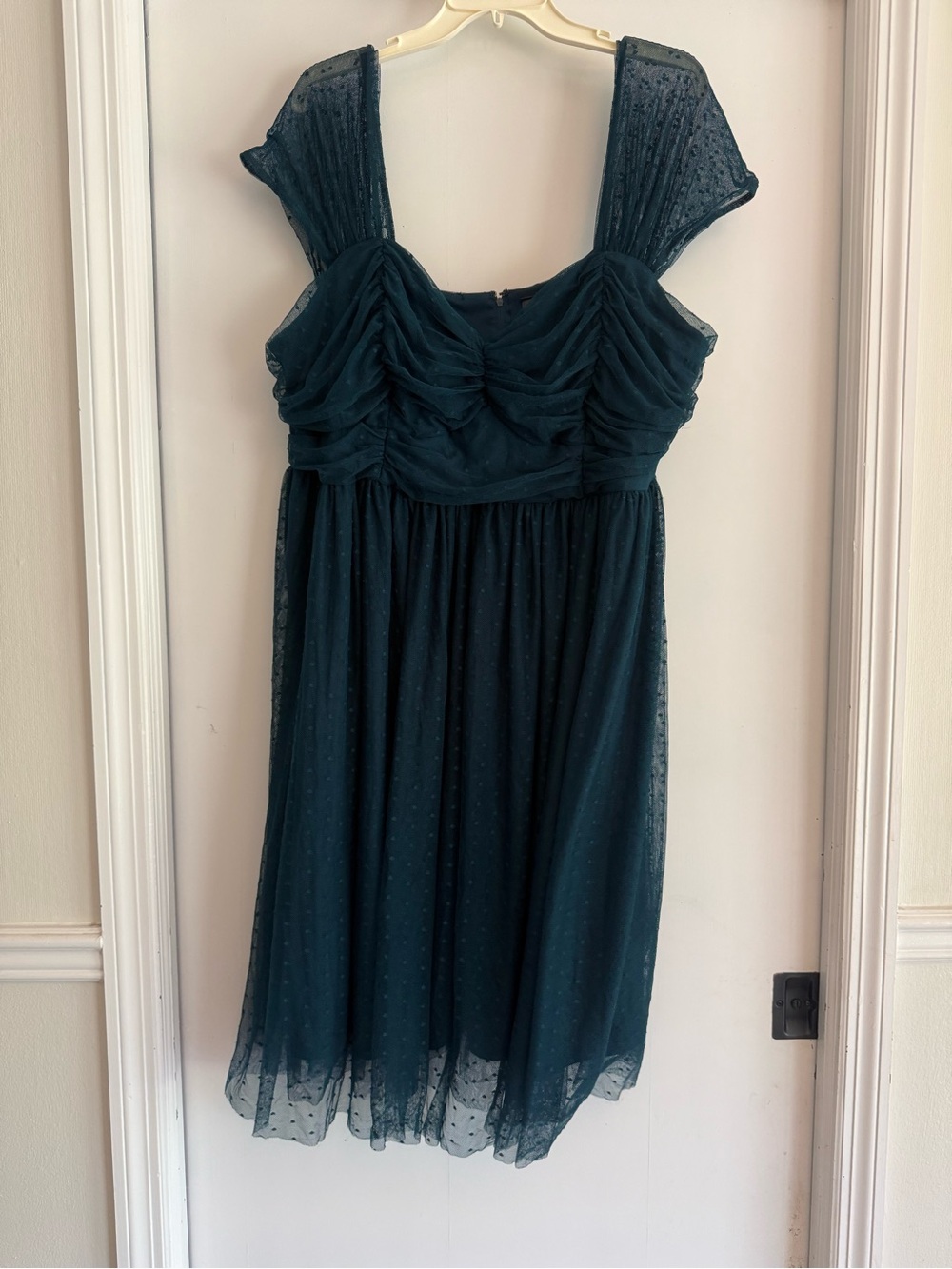 Retro Chic by Torrid Teal Tulle Party Dress with Ruched Bodice